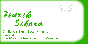henrik sikora business card